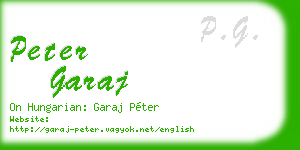 peter garaj business card